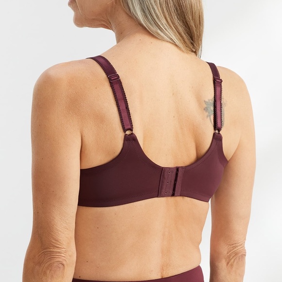 Olga Dark Red Lace Gentle Luxury Lift Bra 42D - Picture 5 of 11